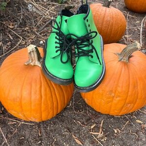 Youth Size us 3 Dr Martens Docs Halloween Frankenstein Slimy Green Boots